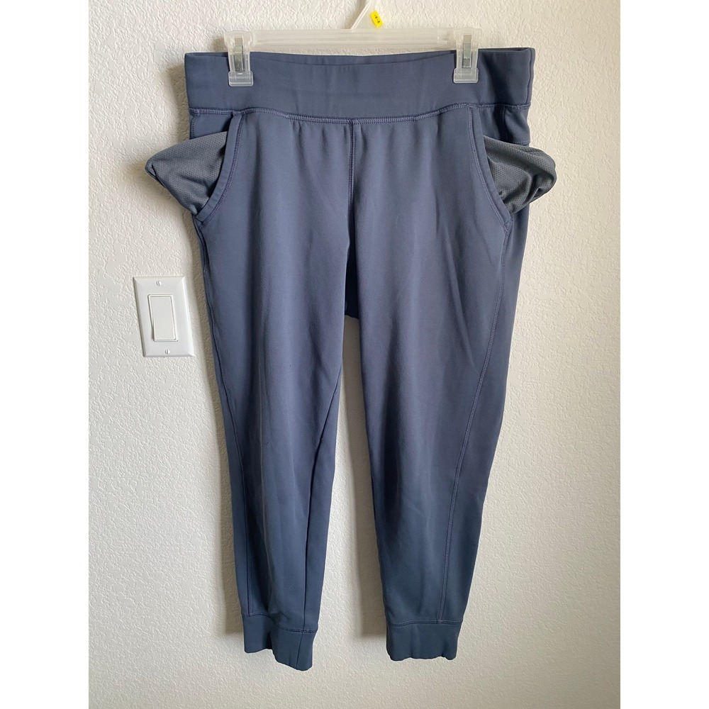 Champion Women Fleece Modern Athletic Pants Size M Blue Grey Comfy